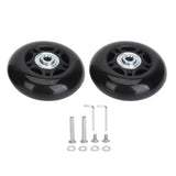 2Pcs Luggage Suitcase Replacement Wheels Universal Rubber Swivel Caster Wheels Bearings Repair Kits with Installation Tool 68x24mm / 2.7x0.9in