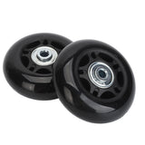2Pcs Luggage Suitcase Replacement Wheels Universal Rubber Swivel Caster Wheels Bearings Repair Kits with Installation Tool 68x24mm / 2.7x0.9in - Low Angle