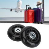 2Pcs Luggage Suitcase Replacement Wheels Universal Rubber Swivel Caster Wheels Bearings Repair Kits with Installation Tool 68x24mm / 2.7x0.9in