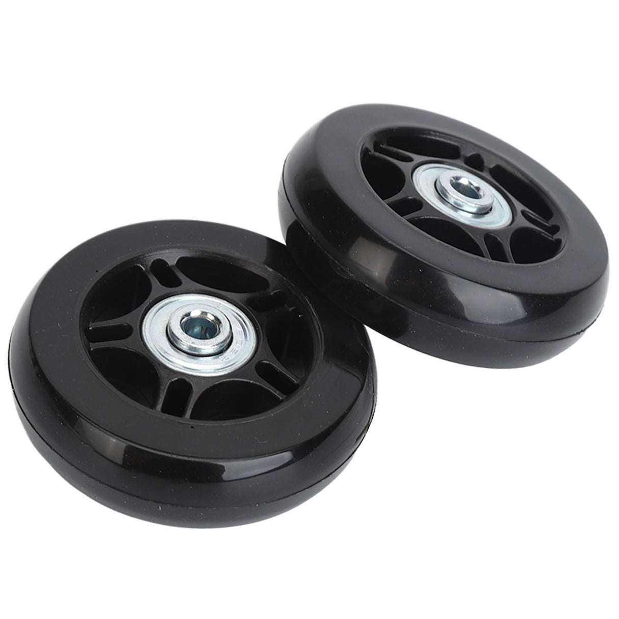 2Pcs Luggage Suitcase Replacement Wheels Universal Rubber Swivel Caster Wheels Bearings Repair Kits with Installation Tool 70x19cm / 27.6x7.5in
