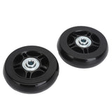 2Pcs Luggage Suitcase Replacement Wheels Universal Rubber Swivel Caster Wheels Bearings Repair Kits with Installation Tool 70x19cm / 27.6x7.5in - Top-Down View
