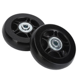 2Pcs Luggage Suitcase Replacement Wheels Universal Rubber Swivel Caster Wheels Bearings Repair Kits with Installation Tool 70x19cm / 27.6x7.5in - Rear View