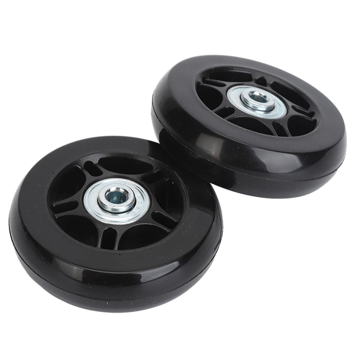 2Pcs Luggage Suitcase Replacement Wheels Universal Rubber Swivel Caster Wheels Bearings Repair Kits with Installation Tool 70x19cm / 27.6x7.5in