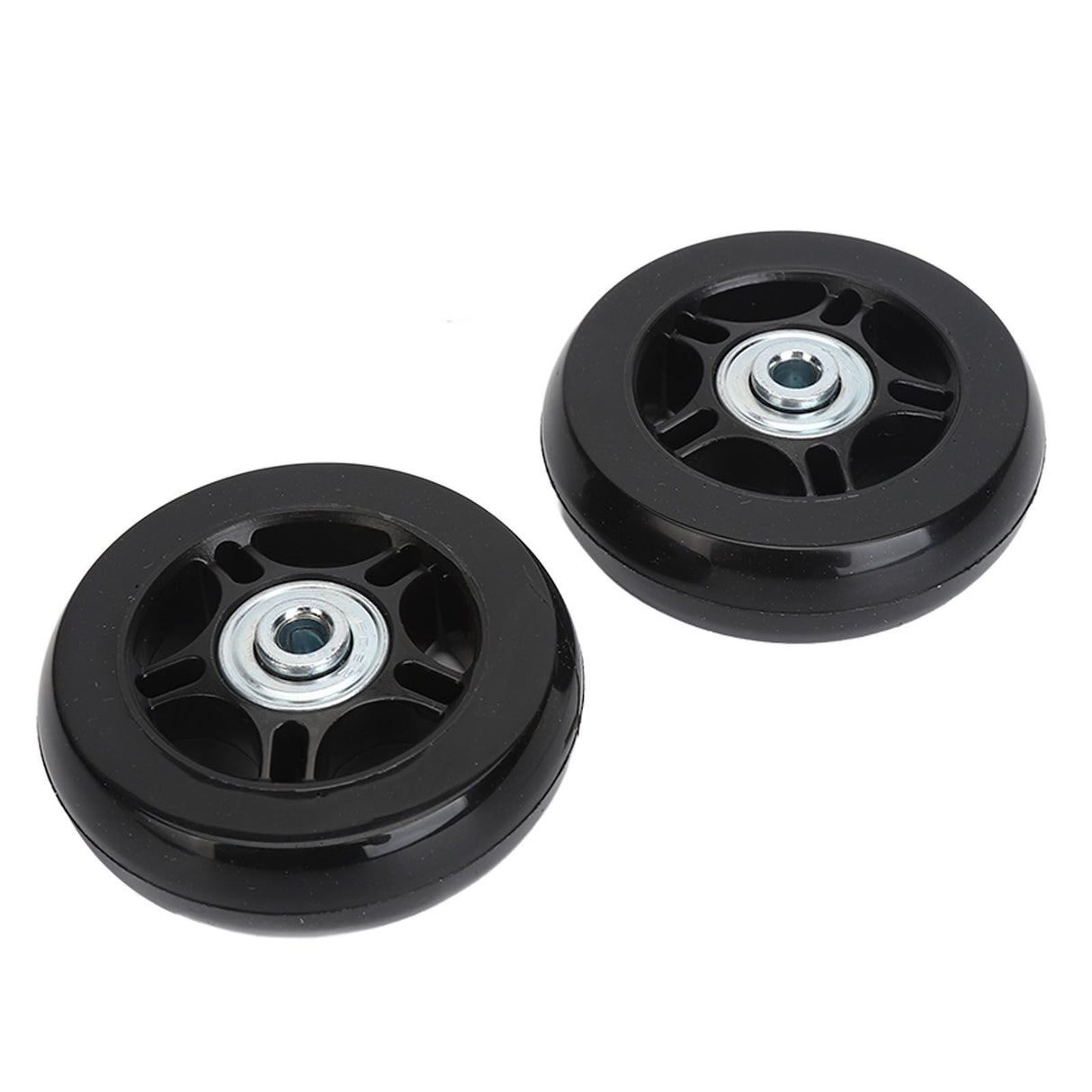 2Pcs Luggage Suitcase Replacement Wheels Universal Rubber Swivel Caster Wheels Bearings Repair Kits with Installation Tool 70x19cm / 27.6x7.5in