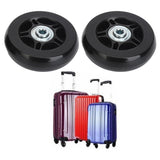 2Pcs Luggage Suitcase Replacement Wheels Universal Rubber Swivel Caster Wheels Bearings Repair Kits with Installation Tool 70x19cm / 27.6x7.5in