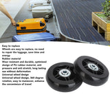 2Pcs Luggage Suitcase Replacement Wheels Universal Rubber Swivel Caster Wheels Bearings Repair Kits with Installation Tool 70x19cm / 27.6x7.5in - Extra Image