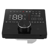 Smart Digital Thermostat LCD Color Display Precise Control Intelligent Temperature Controller Black - Rear View