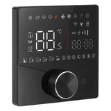 Smart Digital Thermostat LCD Color Display Precise Control Intelligent Temperature Controller Black - Close-Up Angle