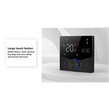 Smart Digital Thermostat LCD Color Display Precise Control Intelligent Temperature Controller Black