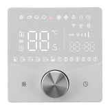 Smart Digital Thermostat LCD Color Display Precise Control Intelligent Temperature Controller White - Front View