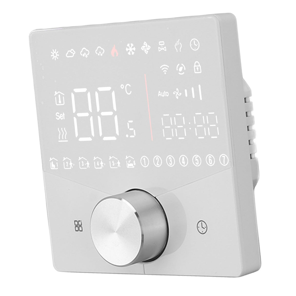 Smart Digital Thermostat LCD Color Display Precise Control Intelligent Temperature Controller White