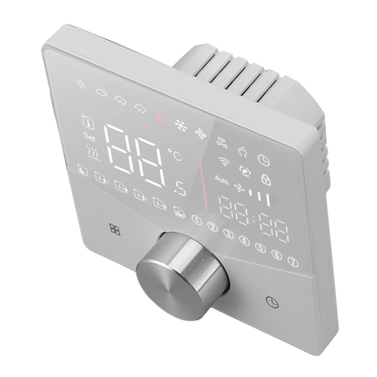 Smart Digital Thermostat LCD Color Display Precise Control Intelligent Temperature Controller White