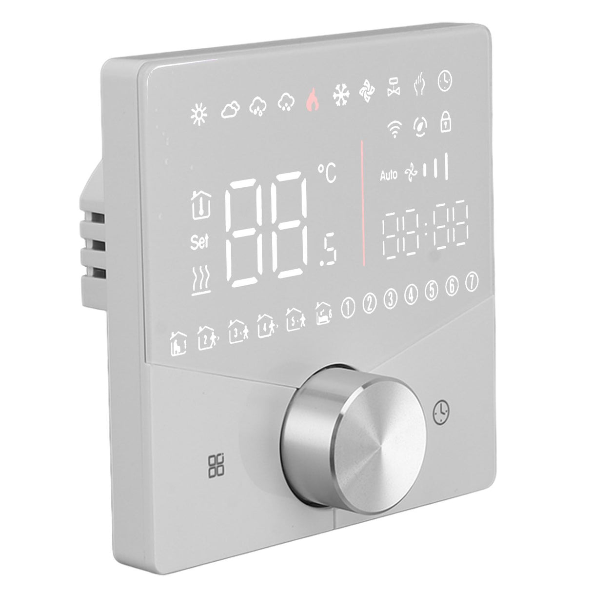 Smart Digital Thermostat LCD Color Display Precise Control Intelligent Temperature Controller White