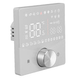 Smart Digital Thermostat LCD Color Display Precise Control Intelligent Temperature Controller White - Close-Up Angle