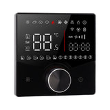 Smart Thermostat Knob Design LCD Color Display Panel Digital Thermostat for Sauna Room Underfloor Heating System Black