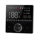 Smart Thermostat Knob Design LCD Color Display Panel Digital Thermostat for Sauna Room Underfloor Heating System Black