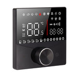 Smart Thermostat Knob Design LCD Color Display Panel Digital Thermostat for Sauna Room Underfloor Heating System Black