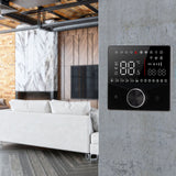 Smart Thermostat Knob Design LCD Color Display Panel Digital Thermostat for Sauna Room Underfloor Heating System Black
