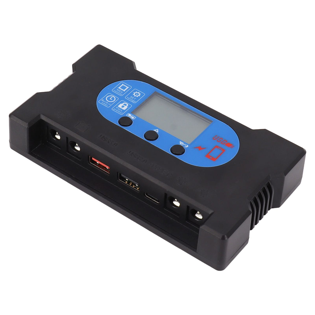 Solar Control Dual USB Type C DC Fast Charging Solar Charge Discharge Controller Solar Panel Controller 200A