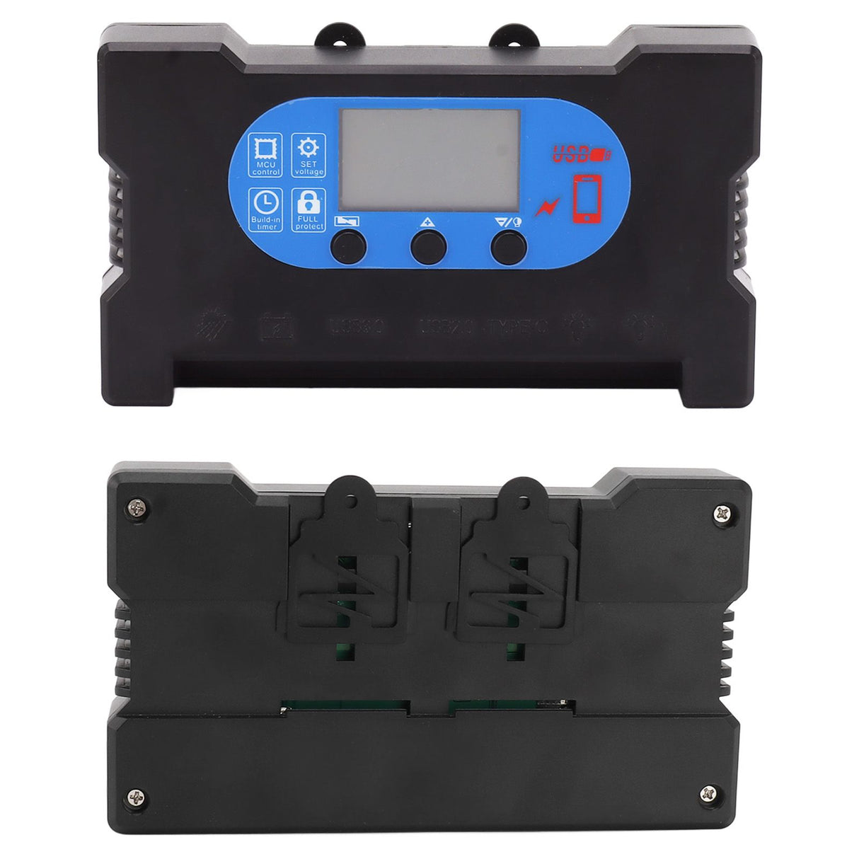 Solar Control Dual USB Type C DC Fast Charging Solar Charge Discharge Controller Solar Panel Controller 200A