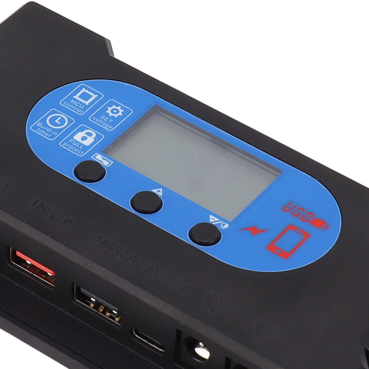 Solar Control Dual USB Type C DC Fast Charging Solar Charge Discharge Controller Solar Panel Controller 200A