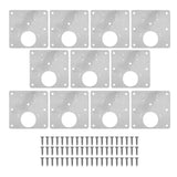 10 PCS Cabinet Hinges Repair Plate with Fixing Screws Thicken Stainless Steel Cupboard Door Hinge Repair Plate Kit for Home