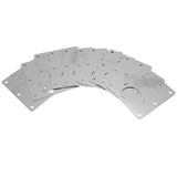10 PCS Cabinet Hinges Repair Plate with Fixing Screws Thicken Stainless Steel Cupboard Door Hinge Repair Plate Kit for Home
