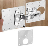 10 PCS Cabinet Hinges Repair Plate with Fixing Screws Thicken Stainless Steel Cupboard Door Hinge Repair Plate Kit for Home - Extra Image