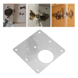 10 PCS Cabinet Hinges Repair Plate with Fixing Screws Thicken Stainless Steel Cupboard Door Hinge Repair Plate Kit for Home - Extra Image