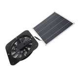 Solar Panel Fan Kit Solar Exhaust Fan 100W Solar Powered Panel with 10inch Round Fan for Greenhouse Shed Chicken Coop Black - Top-Down View