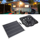 Solar Panel Fan Kit Solar Exhaust Fan 100W Solar Powered Panel with 10inch Round Fan for Greenhouse Shed Chicken Coop Black - Extra Image