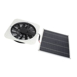 Solar Panel Fan Kit Solar Exhaust Fan 100W Solar Powered Panel with 10inch Round Fan for Greenhouse Shed Chicken Coop White