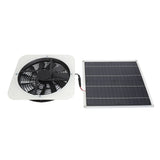 Solar Panel Fan Kit Solar Exhaust Fan 100W Solar Powered Panel with 10inch Round Fan for Greenhouse Shed Chicken Coop White