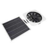 Solar Panel Fan Kit Solar Exhaust Fan 100W Solar Powered Panel with 10inch Round Fan for Greenhouse Shed Chicken Coop White - Extra Image