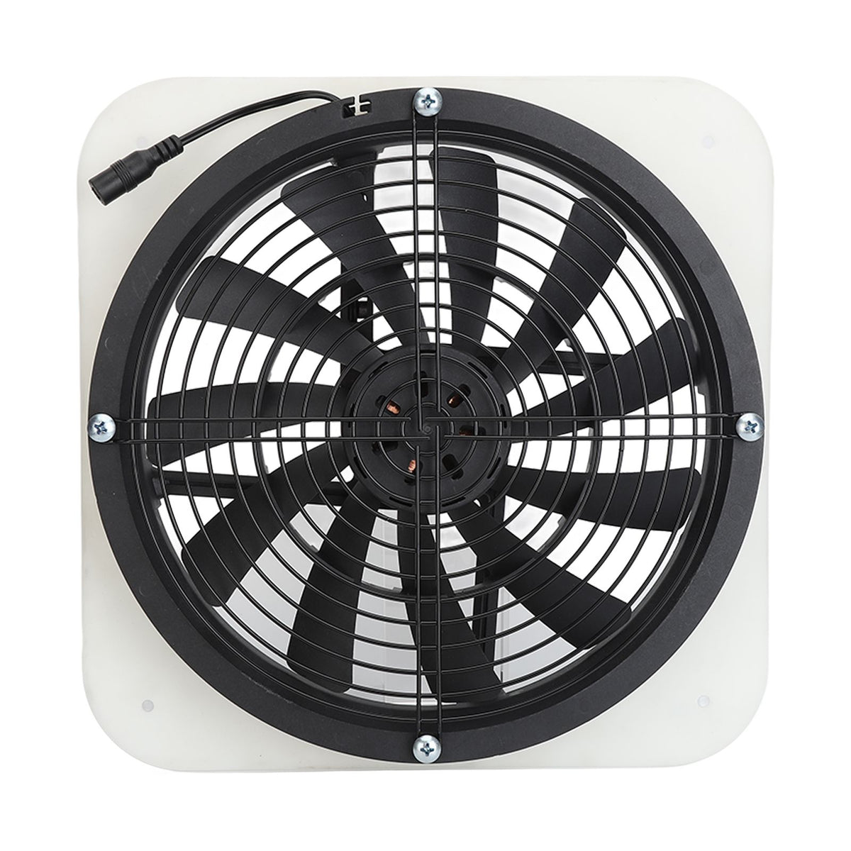 Solar Panel Fan Kit Solar Exhaust Fan 100W Solar Powered Panel with 10inch Round Fan for Greenhouse Shed Chicken Coop White