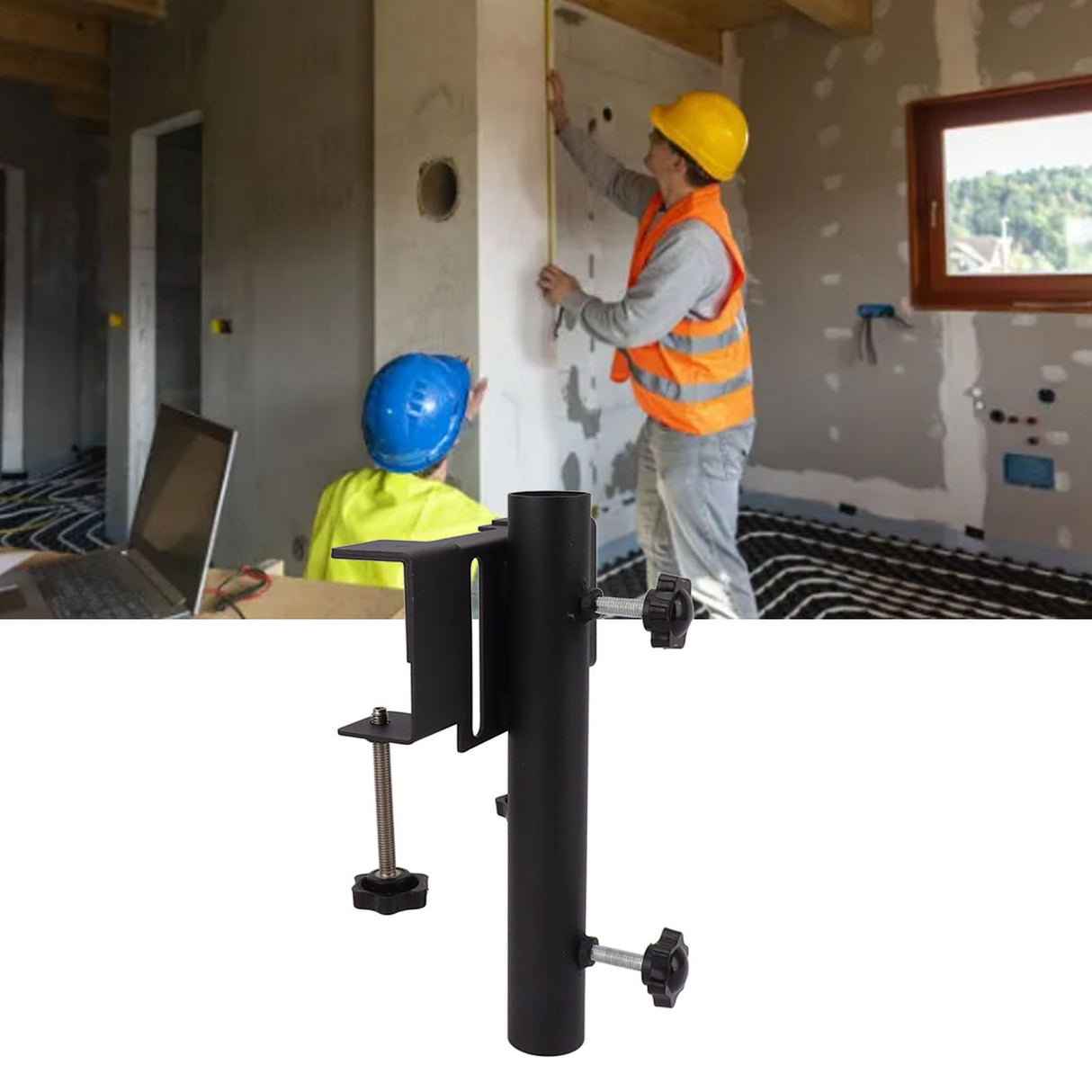 Pickup Flagpole Mount Firm Support Steel Universal Truck Flagpole Holder for Most Pickups Black