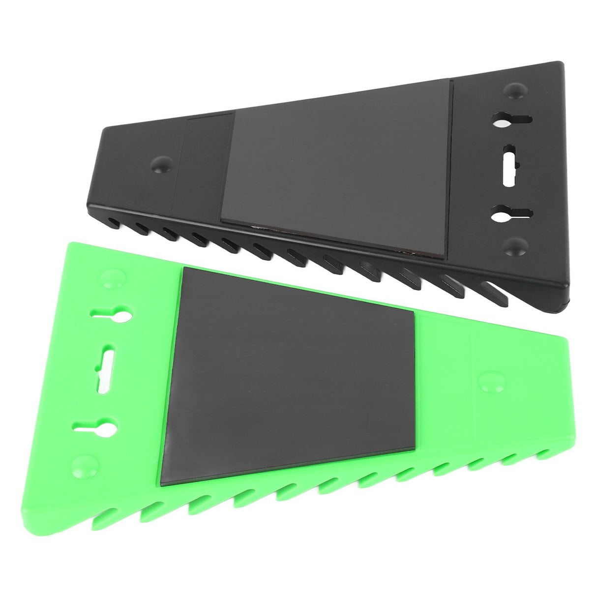 2 Packs Magnetic Wrench Organizer Hold Up to 12 Pieces Strong ABS Magnetic Wrench Rack for 6 to 24mm 1/4in to 1/16in
