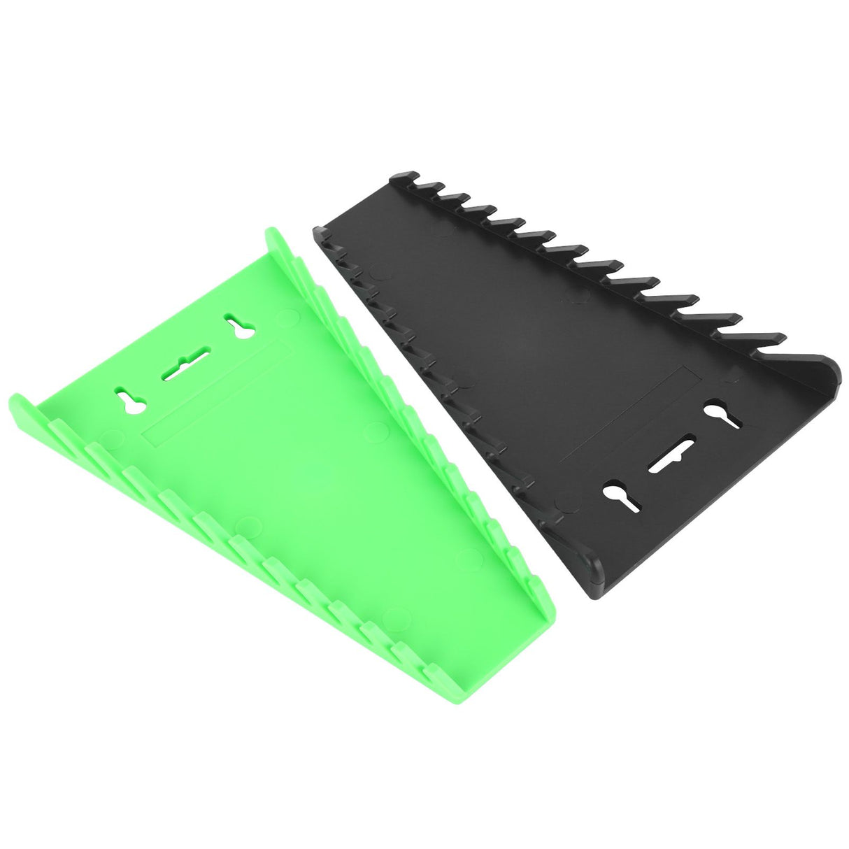 2 Packs Magnetic Wrench Organizer Hold Up to 12 Pieces Strong ABS Magnetic Wrench Rack for 6 to 24mm 1/4in to 1/16in