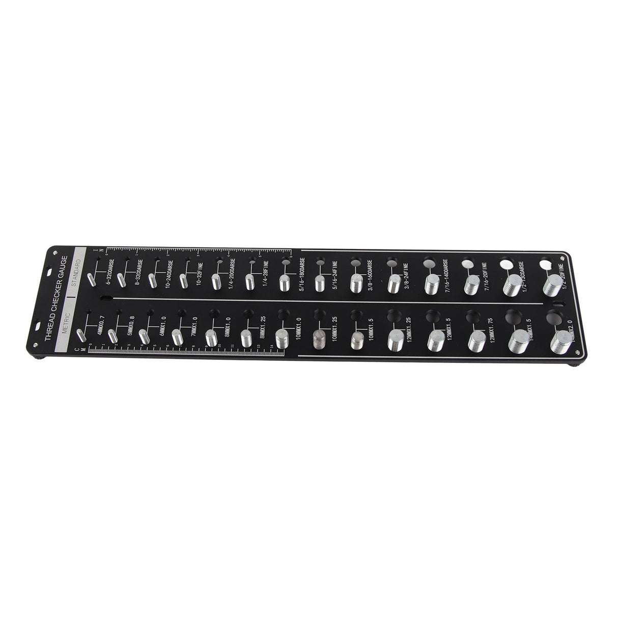 Bolt Thread Identifier with US Metric Units Highly Accurate Bolt Nut Identifier Gauge for Machinery Manufacturing Car Repairing