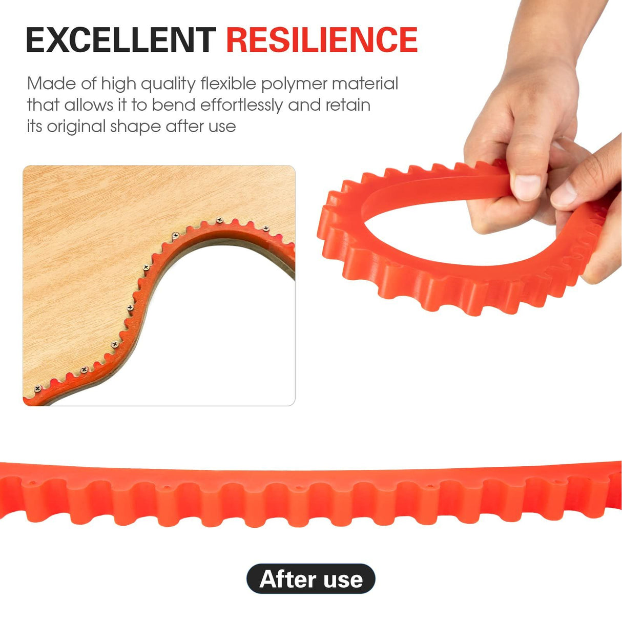 Woodworking Profile Strip Excellent Resilience Gear Driven Chain Rugged Flexible Curve Template Strip for Woodworkers