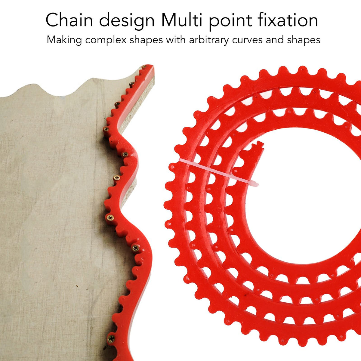 Woodworking Profile Strip Excellent Resilience Gear Driven Chain Rugged Flexible Curve Template Strip for Woodworkers