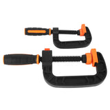 2Pcs C Clamp 2 Inch 3 Inch Adjustable Quick Release Button Slip Resistant Ergonomic for Woodworking Household Clamping Projects