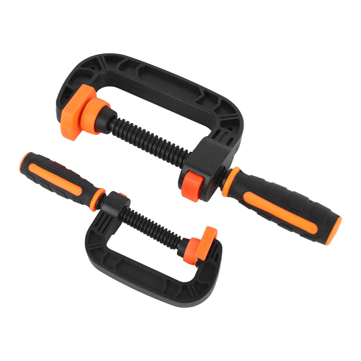 2Pcs C Clamp 2 Inch 3 Inch Adjustable Quick Release Button Slip Resistant Ergonomic for Woodworking Household Clamping Projects