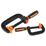 2Pcs C Clamp 2 Inch 3 Inch Adjustable Quick Release Button Slip Resistant Ergonomic for Woodworking Household Clamping Projects - Extra Image