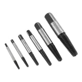 6 Pcs Damaged Screw Extractor with Yellow Storage Box Steel Stripped Bolt Remover for Home Repairs Automotive Mechanical Repairs