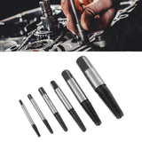 6 Pcs Damaged Screw Extractor with Yellow Storage Box Steel Stripped Bolt Remover for Home Repairs Automotive Mechanical Repairs