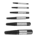 6 Pcs Damaged Screw Extractor with Yellow Storage Box Steel Stripped Bolt Remover for Home Repairs Automotive Mechanical Repairs