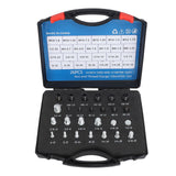 26 PCS Nut Bolt Thread Checker High Accuracy Carbon Steel ABS Nut and Bolt Thread Gauge Set for Detecting Fixed Bolts - Rear View