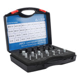 26 PCS Nut Bolt Thread Checker High Accuracy Carbon Steel ABS Nut and Bolt Thread Gauge Set for Detecting Fixed Bolts - Close-Up Angle