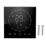 Wireless Smart Thermostat for Home Accurate Programmable Thermostat Wall Mounted Boiler Thermostat AC95‑240V Square Black